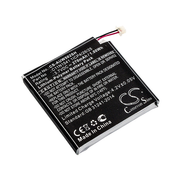 Cameron Sino Cs Auw502Sh 270Mah Replacement Battery For Asus Zenwatch