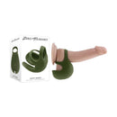 Zero Tolerance Nutty Buddy Olive Green Vibrating Cock And Balls Ring