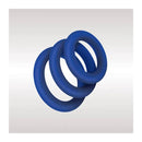 Zolo Extra Thick Silicone Cock Rings 3 Pack Blue Thick Cock Rings