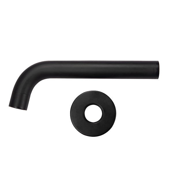 Black Bathtub Spout Basin Water Spout Mixer Tap Set With Wall Taps