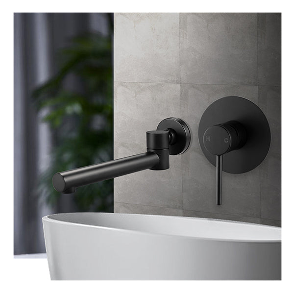Bathtub Spout Basin Water Spout Swivel And Round Mixer Tap Set Brass