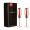 Rose And Gold Champagne Glass Cocktail Glasses Drinkware Cups 2Pcs