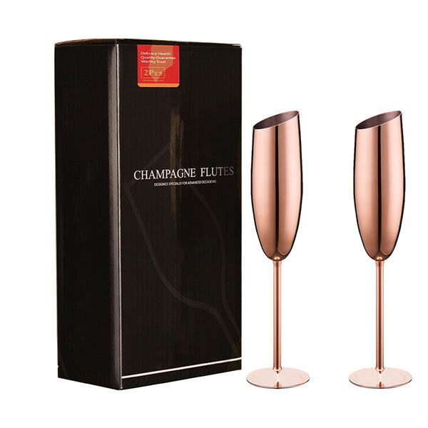 Champagne Glass Cocktail Glasses Drinkware Cups Kit Stainless Steel