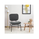 Upholstered Accent Chair With Sponge Padding And Adjustable Foot Pads