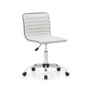 Adjustable Office Task Chair With Swivel Seat And Universal Wheels
