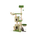 Multi Level Aesthetic Stripped Kitten Tower With Condos And Hammocks