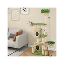 Multi Level Aesthetic Stripped Kitten Tower With Condos And Hammocks