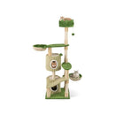 Multi Level Aesthetic Stripped Kitten Tower With Condos And Hammocks