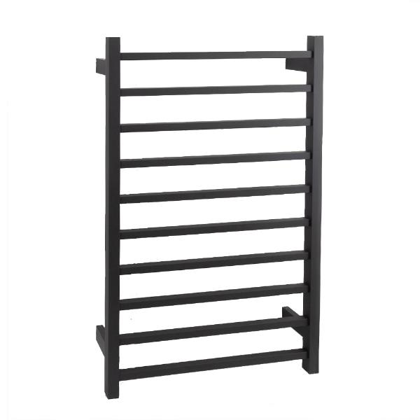 Ezy Fit Heated Towel Rail Square Tube Dual Wired W600Mm X H920Mm Black