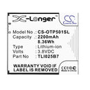Cameron Sino Cs Otp501Sl 2200Mah Battery For Alcatel A3 Plus Mobile