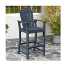 Outdoor Hdpe Tall Bar Adirondack Patio Chair 30 Inches Seat Height