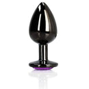 Ouch Heart Gem Gunmetal Large Butt Plug With Heart Gem Base