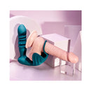 Playboy Pleasure Bring It On Teal Thrusting Anal Plug With Cock Ring