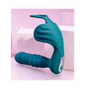 Playboy Pleasure Bring It On Teal Thrusting Anal Plug With Cock Ring