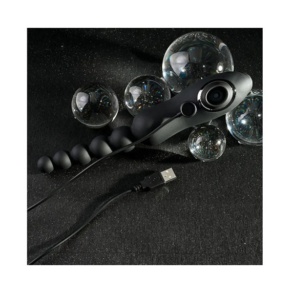 Playboy Pleasure Let It Bead Black Vibrating Anal Beads