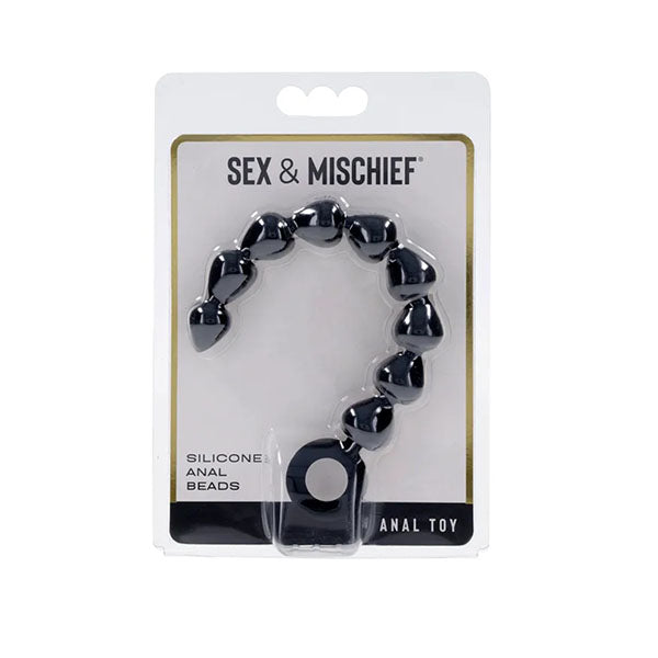 Sex And Mischief Silicone Anal Beads Black Anal Beads