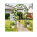 Garden Arbor Metal Arch Trellis Lockable Gate