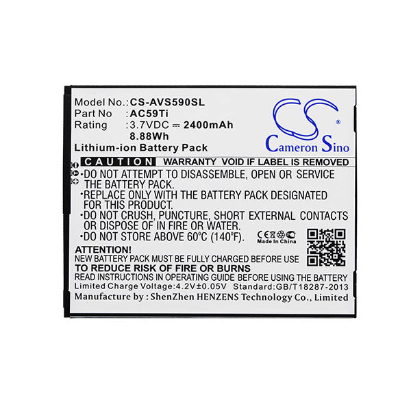 Cameron Sino Cs Avs590Sl 2400Mah Battery For Archos 59 Titanium Mobile