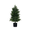 Artificial Cedar Topiary Pine Tree With Plastic Nursery Pot