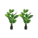 2 Packs Artificial Tree Faux Monstera Deliciosa Plant