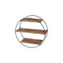 Floating Wall Shelves Brackets Round 3 Tiers Display Wall Mount Rack