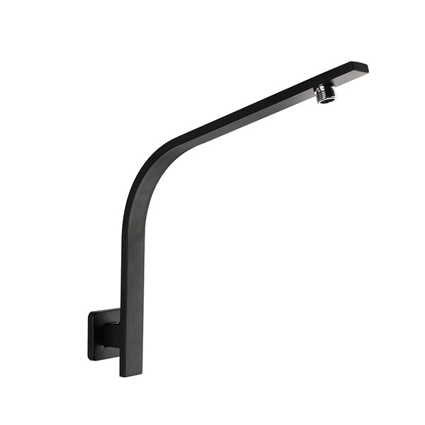 Super Slim Stainless Shower Head Square Black Gooseneck Shower Arm