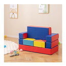 Multi Functional Combination Sofa Set With Durable Pu Surface For Kids