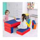 Multi Functional Combination Sofa Set With Durable Pu Surface For Kids