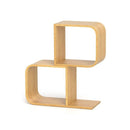 S Shaped Bamboo Bookcase With Open Cubes