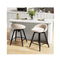 Upholstered Bar Stools Set Of 2 Counter Height Barstools With Footrest