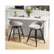 Upholstered Bar Stools Set Of 2 Counter Height Barstools With Footrest