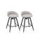 Upholstered Bar Stools Set Of 2 Counter Height Barstools With Footrest