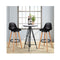 2Pcs Pu Leather Bar Stools With Round Metal Footrest