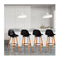 2Pcs Pu Leather Bar Stools With Round Metal Footrest