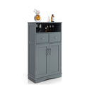 Bathroom Floor Cabinet With 2 Adjustable Shelves For Bathroom