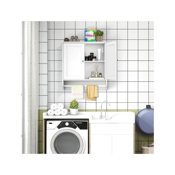 Bathroom Wall Cabinet With 2 Doors And Adjustable Shelf