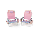 2 Pack Backpack Beach Chair 5 Outdoor Reclining Chairs With Pillow
