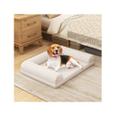 Orthopedic Medium Small Dogs Egg Foam Crate Bed With 3 Side Bolster
