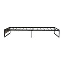 Metal Bed Mattress Base Platform Wooden Black Foundation