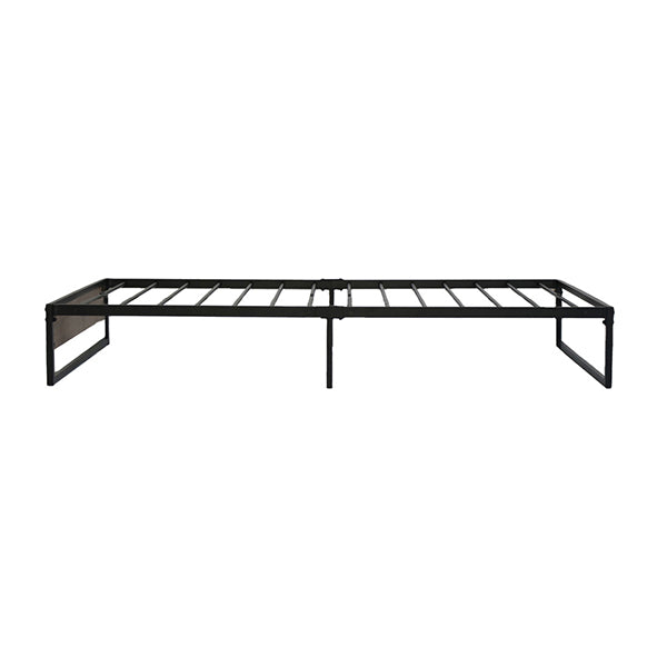 Metal Bed Mattress Base Platform Wooden Black Foundation