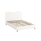 Bed Frame White Boucle Cloud Shape