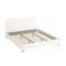 Bed Frame White Boucle Cloud Shape