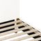 Bed Frame White Boucle Cloud Shape