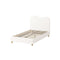 Bed Frame White Boucle Cloud Shape