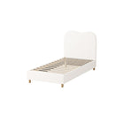 Bed Frame White Boucle Cloud Shape