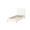 Bed Frame White Boucle Cloud Shape