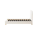 Bed Frame White Boucle Cloud Shape