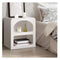 Bedside Table Display Shelf Storage Cabinet Nightstand White