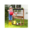 Kids Potting Bench Wooden Toy Gardening Center With 4 Pots