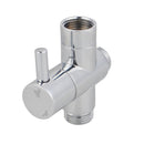 Chrome Bidet Round Handheld Brass Diverter Wash Kit With Water Hose